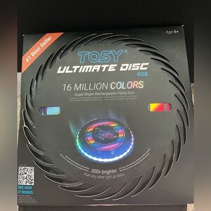 TOSY Frisbee super bright rechargeable, flying disc